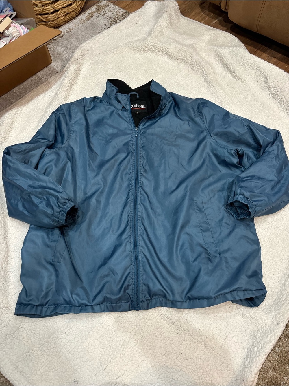Totes Blue Windbreaker Jacket XXL